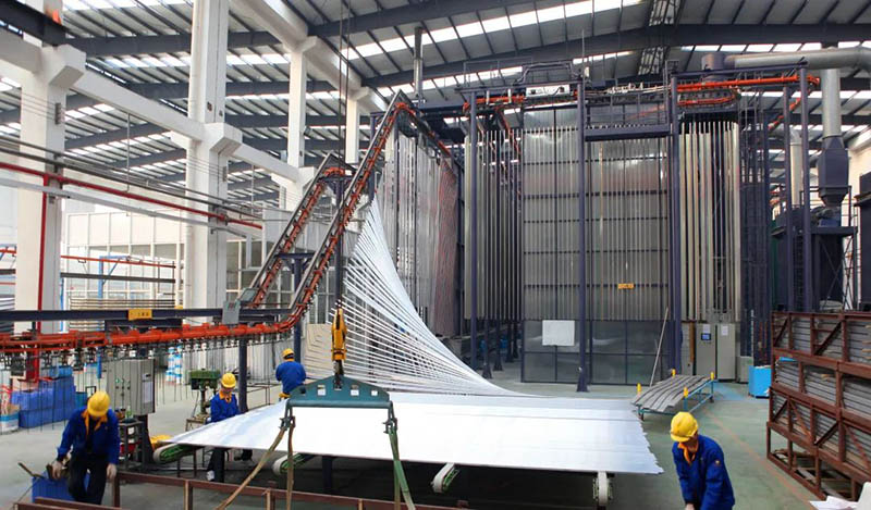 福鹿会F6集团铝合金型材粉末喷涂出产线