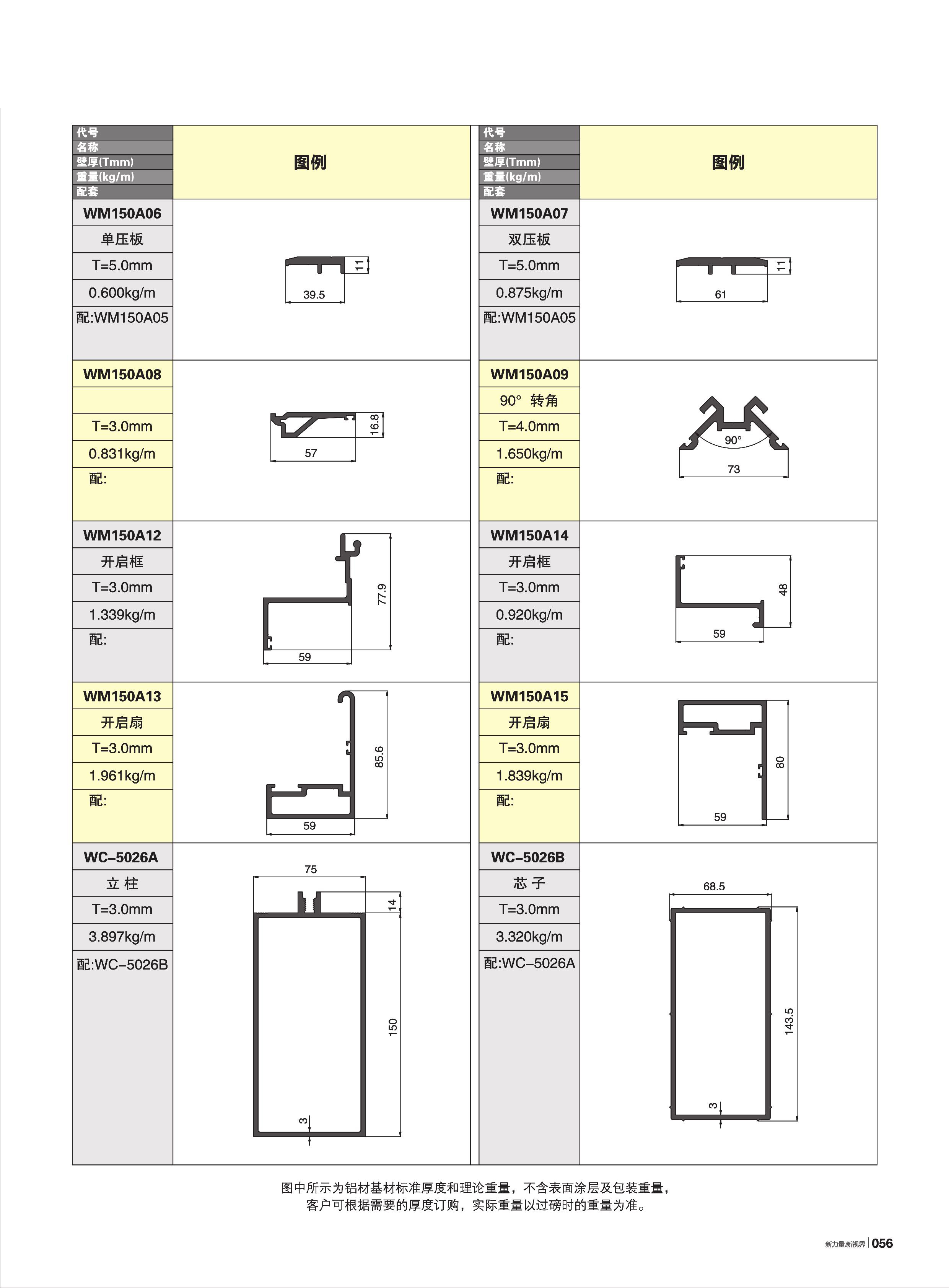 WM150A系列幕墙(110宽)